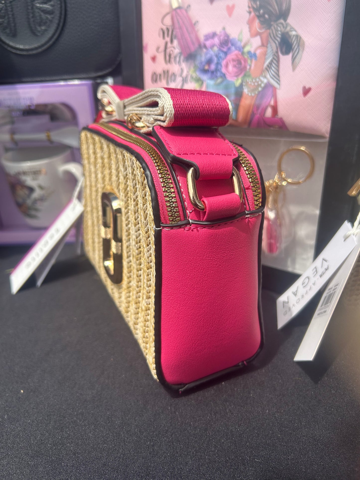 Bolsa Crossbody diseño Tejido con Correa Multicolor – Estilo Chic y Casual