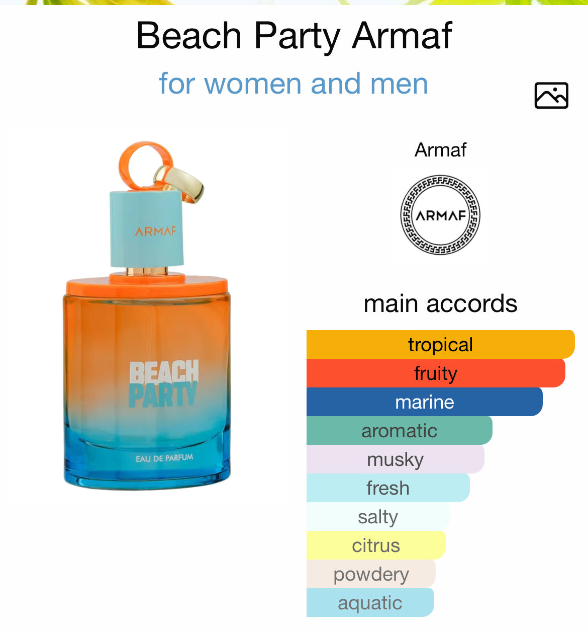 🌴 Armaf Beach Party Eau de Parfum 100 ml 🌊