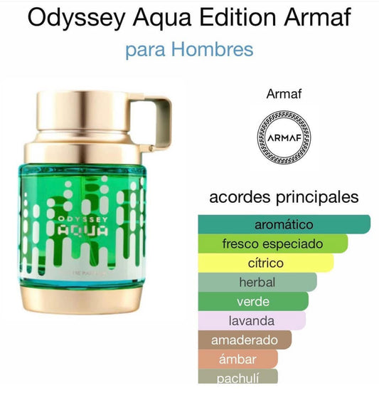 Armaf Odyssey Aqua – Eau de Parfum 100 ml (Inspirado en Paco Rabanne Invictus Platinum)
